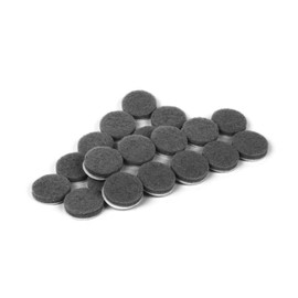 Slipstick Premium Wool Felt Furniture Pads/Small Chair Feet Floor Protectors (3/4 Inch Round) Includes 20 Heavy-Duty Felt Pads with Self Stick Adhesive, Gray, CB111