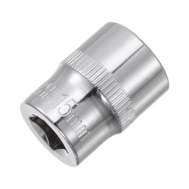Sourcingmap 3/8-Inch Drive 15mm 6-Point Shallow Socket, Metric, Cr-V