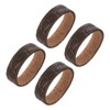 uxcell 4Pcs Leather Belt Loop Keepers - Irregular Pattern Ring