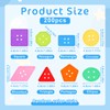 200 Pcs Big Bright Buttons for Kids 8 Colors and