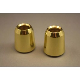 Pair of Solid Brass Candle Followers 7/8". Brand New Burners, Toppers (2 pieces)