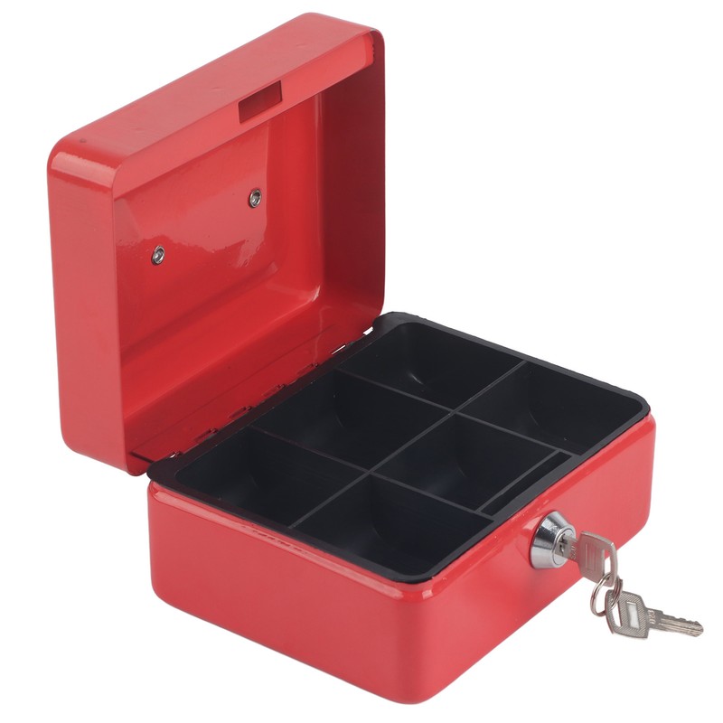 1Pc Mini Portable Iron Petty Lockable Cash Money Coin Safe