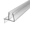 Clear Shower Door Sweep Seal with Drip Rail for 3/16"