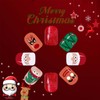 Christmas Press on Nails Short Square Fake Nails Santa Claus