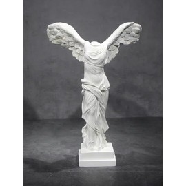 PEYZCNOK Greek Goddess Statue Winged Victory Goddess, 5.5"" x 3.9"" x 2.9"" Greek Mythology Classical Goddess Resin Sculpture Statue for Home Office Collectible Figurines Art Gift, White