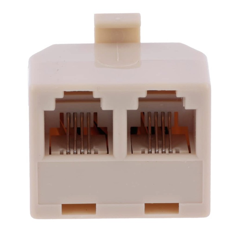 RJ11 Male to Dual Port RJ11 Female Duplicator Telephone Socket