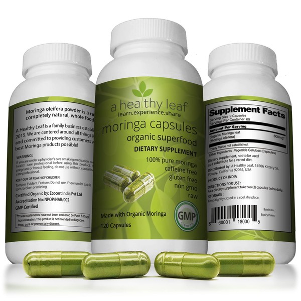 Organic Moringa Capsules - Vibrant Green | Moringa Capsules Organic