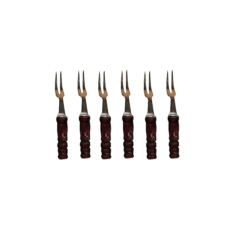 Metaltex 252610 Multipurpose Forks Set of 6, Brown/Silver
