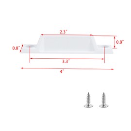 Coshar Window Handle ABS 4 Inch Sliding Screen Door Handle Window Pulls Sash Lifts for Sliding Window Kitchen Closet - 4Pcs White (3.3 Inch Hole Center)