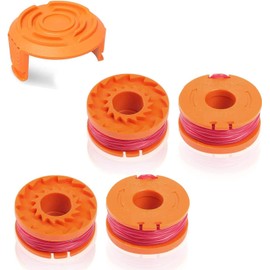 ERHUO Strimmer Spool, 5Pcs WA0004 Spool Line Compatible with 20V Worx Grass Trimmers Replace,WG151,WG163E.1,WG163E.2,WG163E.3,WG163E.6,WG163E.9