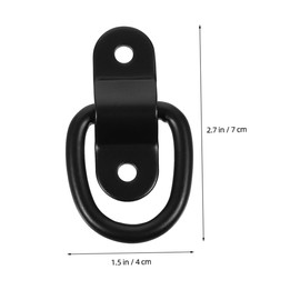 ledmomo 2pcs Pull Tab Buckle Truck Bed Anchor Heavy Duty D Ring Bed Anchor Truck Bed Hook Trailer Tie Down Anchor Trailer Anchor Iron Black