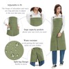 Jaspfct Cross Back Waterproof Canvas Apron Cotton Split Leg Apron
