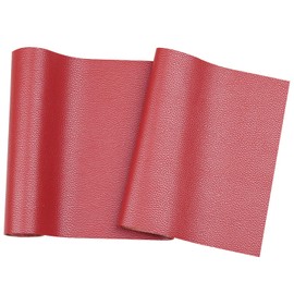 Ramya Solid Color Faux Leather Sheets(7.8"X 53"), Leather Fabric is Perfect for Leather Earrings and DIY Projects (Maroon Red)