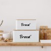 Metal Bread Box Set of 2 with Bamboo Lid, Modern