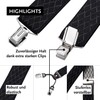 DonDon Men's Braces Extra Strong 3.5 cm Wide with 4