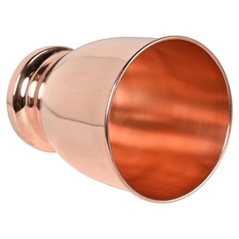 Hammered Copper Tumbler, LACQUERED-FREE, UNLINED and UNCOATED - 550 Ml, For Ayurveda Health Benefits (Modern - Plain)