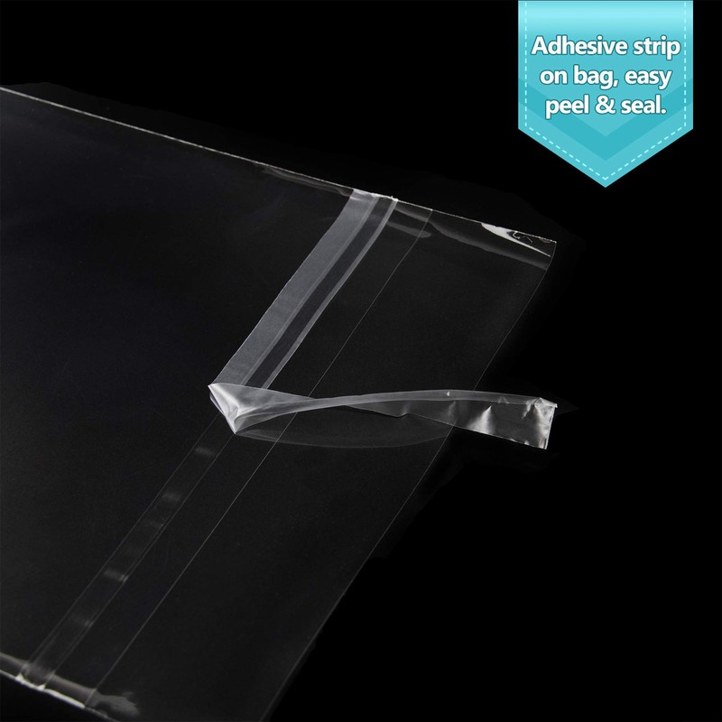 Golden State Art, 100 Pack 6X6 Clear Bags for Mats,