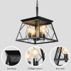 Ship From USA,4-Light Farmhouse Chandeliers for Dining Room Black(No Bulbs)Design