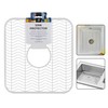DecorRack White Sink Protectors for Kitchen, Plastic 12" x 11"