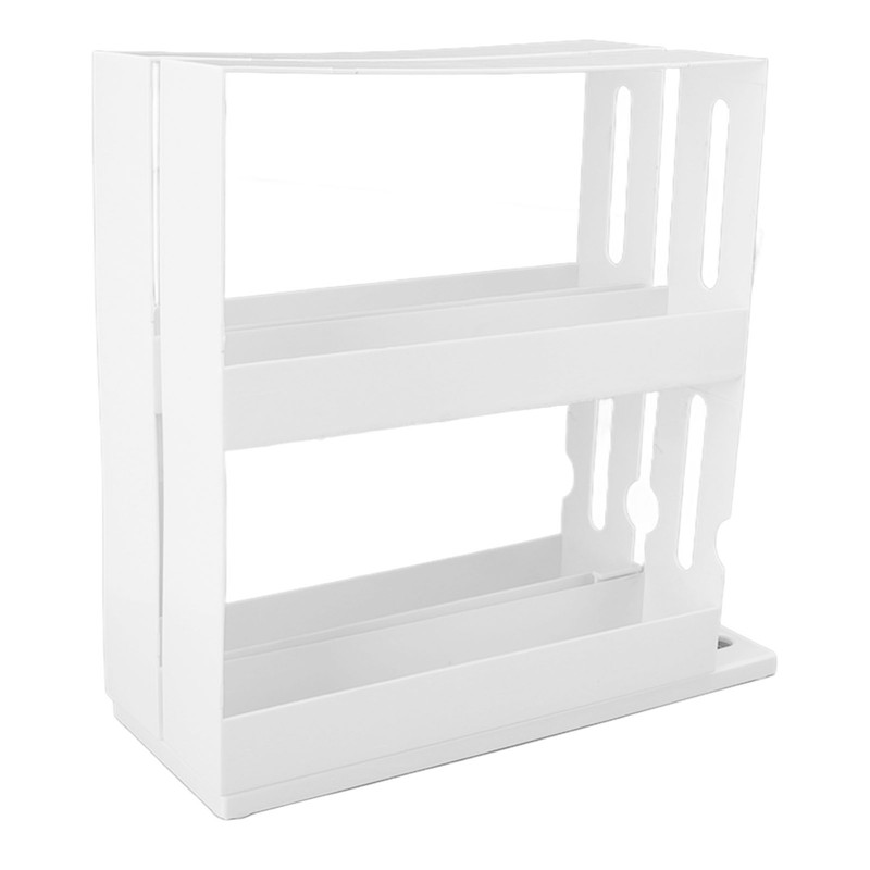 Sliding Spice Rack Slidable Design 2 Tiers Large Capacity Nonslip