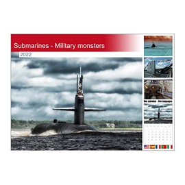 Submarines - Military monsters (Monthly Wall Calendar 2022 11.7" x 16.5" inches (open) )