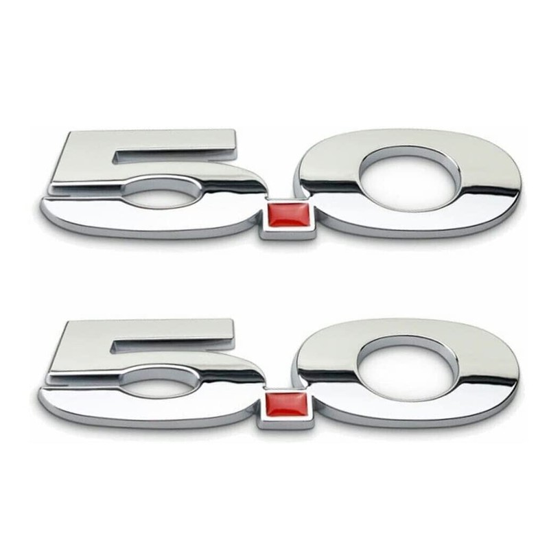 Pair Set 5.0 Liter Door Fender Emblem Badge Right Left