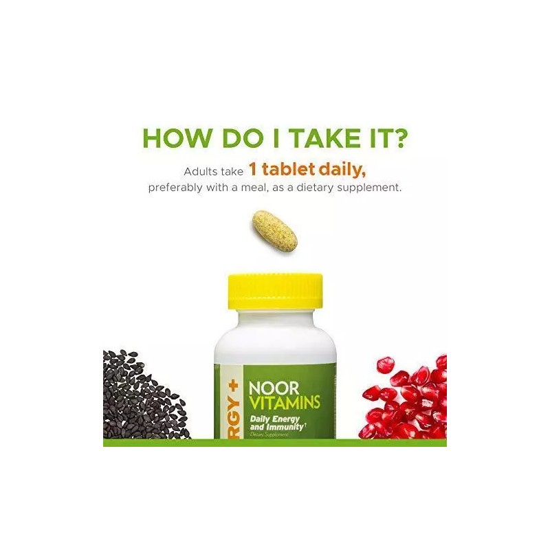 NoorVitamins Energy+ Multivitamin; Energy Vitamin for Natural Energy Production