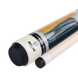 Big Cat Paint Brush Pool Cue Stick - Grade A Canadian Maple, 12.5mm Professional Leather Tip, 58” Length, Premium Billiard Cue for Adults – Home or Tournament Play - 19oz, Paint VI Electric Ocean