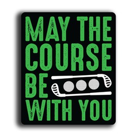 Funny Golf Stickers – Choose from 10 Humorous Designs – Durable Waterproof Vinyl Decals for Cars, Golf Carts, Laptops, Windows, Bumpers & More – 5 Inch (Course Be with You)