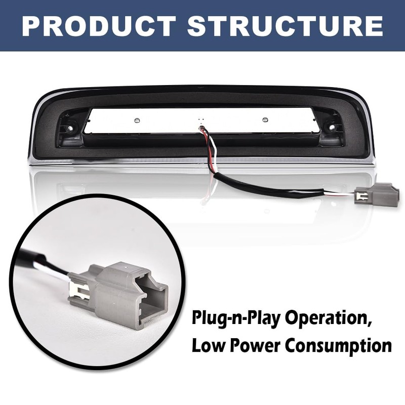 PIT66 3rd Brake Light, Compatible with 2014-2020 Chevy Silverado 2014-2020