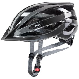 uvex air Wing - Lightweight All-Round Helmet for Men and Women - Individual Size Adjustment - Expandable with LED Light - Grey-Black - 56-60 cm
