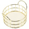 COHEALI 4pcs Foldable Metal Storage Basket Round Craft Cosmetic Snack