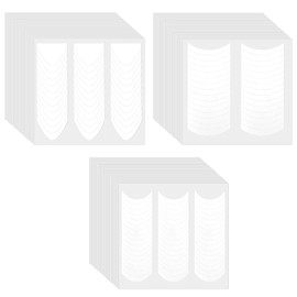 Kifmurase 120 Sheet Nail Strips Nail Stickers, French Manicure Strips Self Adhesive Nails Sticker Tips White Half Moon Shaped Art Stickers Decals for Women Girls Decoration DIY Tools (4560 Pieces)