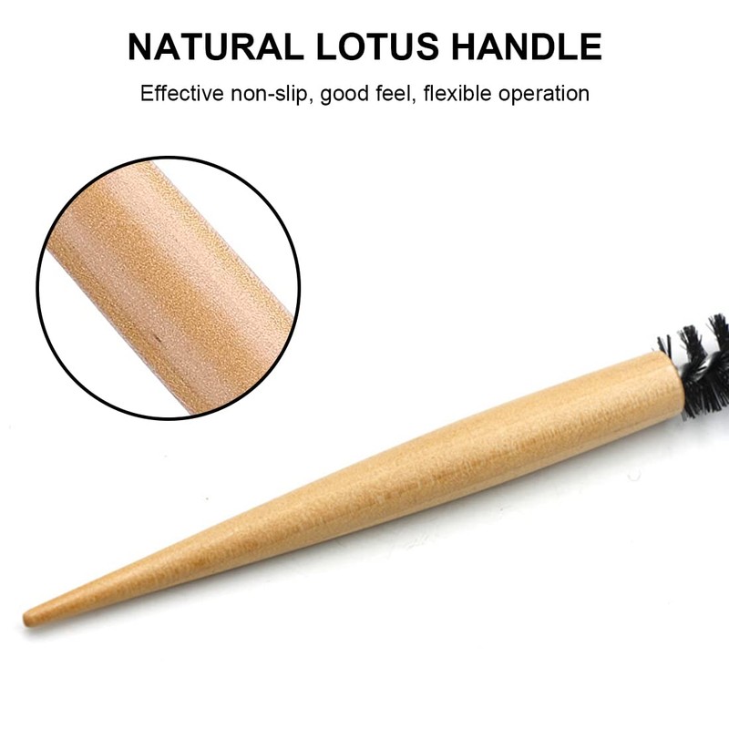 Zeayebsr Pack of 2 Mini Round Hair Brush Small Round