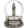Mini London Snow Globe Silver 2.5 Inches Tall