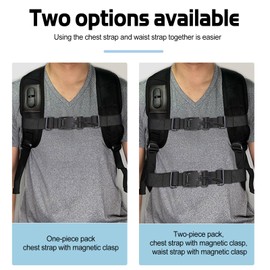 Fizzest Universal Magnetic Attraction Chest Strap For Backpack，Sternum Strap，Waist Belt Hip Belt，Straps With Clips Adjustable (1)