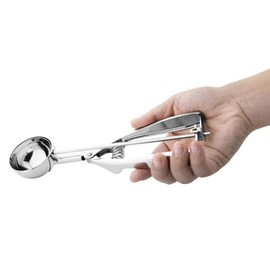 Vogue Stainless Steel Portioner Size 24 Ice Cream Scoop Potato Food Spoon, 52mm, Silver