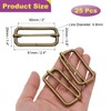 sourcing map 25 Pack Metal Slide Adjustable Buckle 1/2" Rectangle