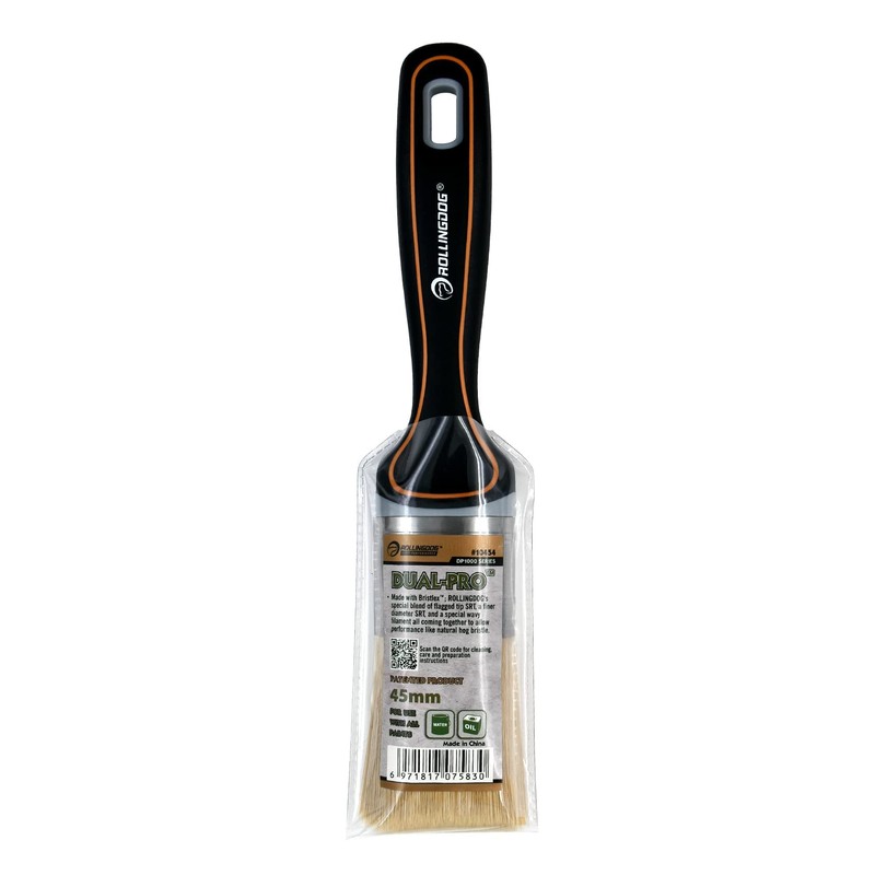 ROLLINGDOG Paint Brush 45mm Flagged Tips with Special Synthetic Filament