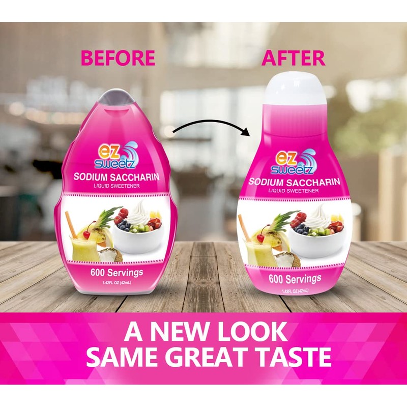 EZ-Sweetz Sodium Saccharin (2 Pack 1.42oz - Liquid Sweetener 600