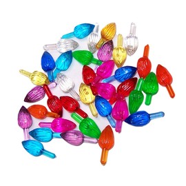 Christmas Tree Plastic Bulbs, Multi-Color Replacement Tree Bulbs for a Ceramic Tree, 50pcs Mixed Color