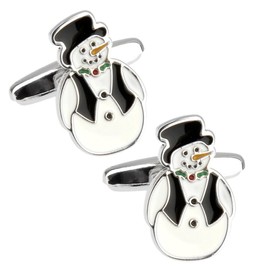 スノーマン 雪だるま カフス カフスボタン カフリンクス n02158