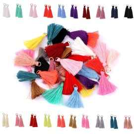 Haobin 120pcs Colourful Tassel Pendants Ornament for DIY Jewellery Making