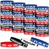 Quelay 100 Pcs Wrestling Silicones Bracelets Wrestling Rubber Wristbands Match