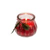 Christmas Candles in Glass with Decoration – Pack of 2