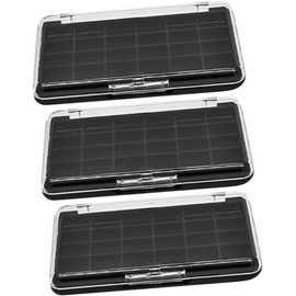 COLLBATH Caja para Depotar Sombras de Ojos Negra de Abs, Portátil y Adecuada para DIY y Mesas de Tocador, Paquete de 3 Unidades para Maquillaje y Lápiz Labial