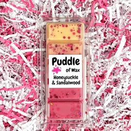 Puddle of Wax - Honeysuckle & Sandalwood Soy Wax Melt Snap Bar - 50g - Laundry Scent - Vegan Friendly - Made in the UK