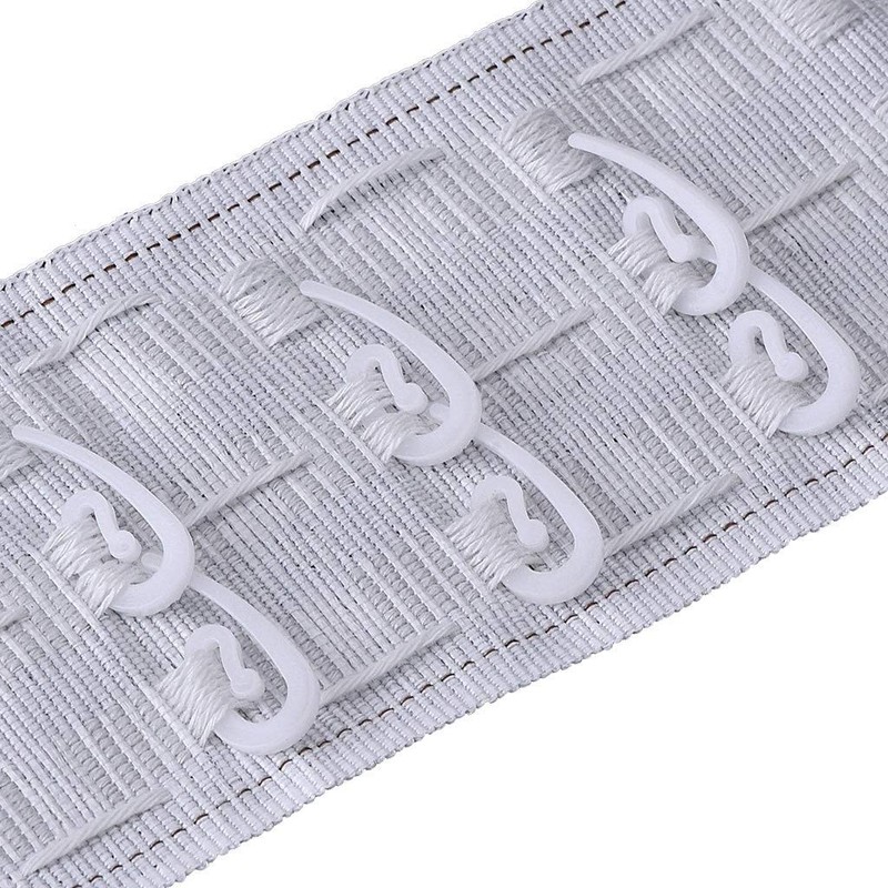 White Plastic Curtain Hooks for Window Curtain, Door Curtain and