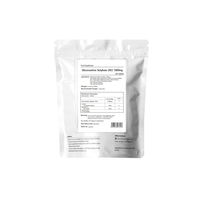 Premium - High Strength Quality Glucosamine Sulphate 2KCL Tablets -