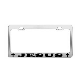 Product Express Jesus License Plate Frame Chrome Metal Car Accessories